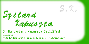 szilard kapuszta business card